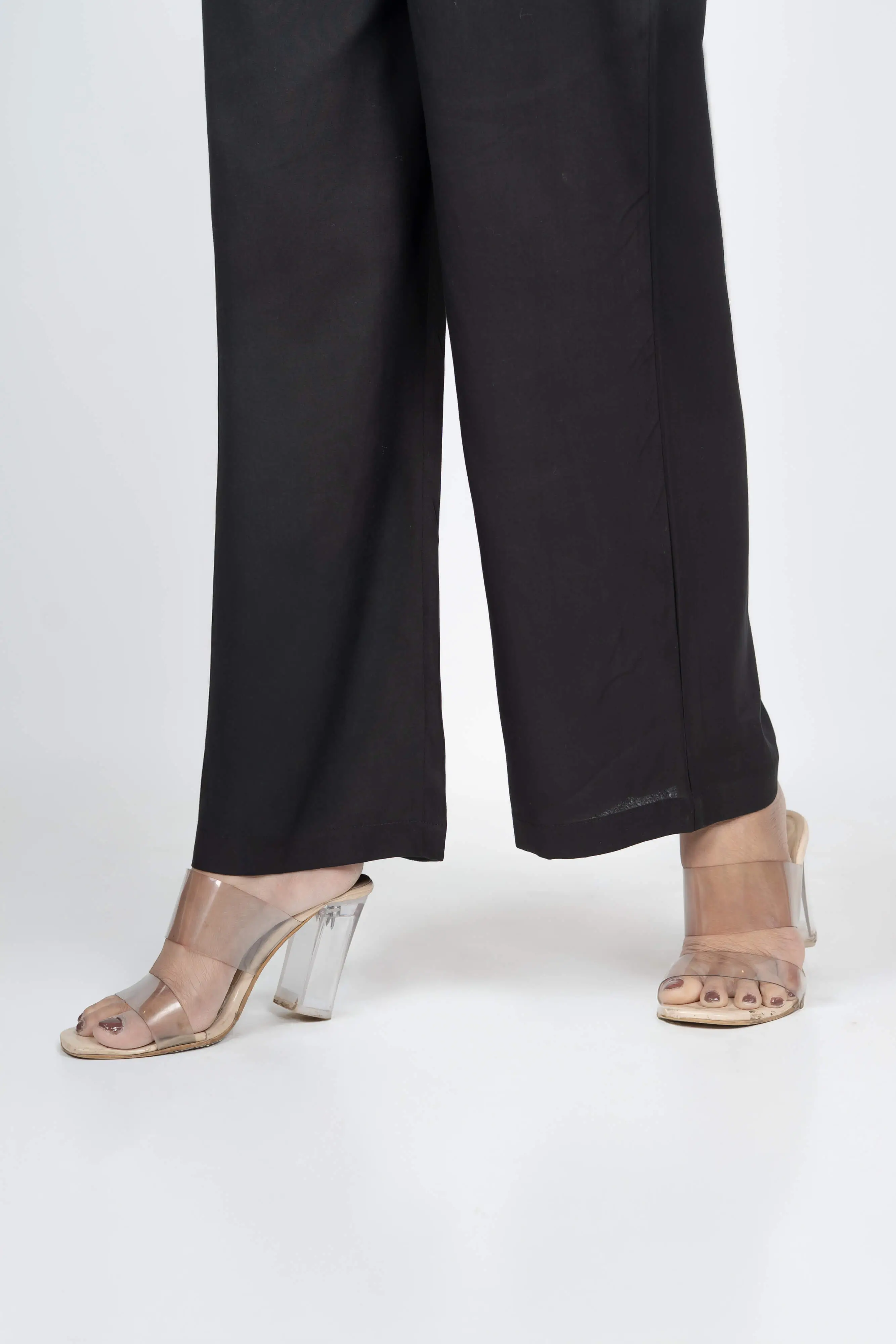 Black Solid Palazzo - Image 7