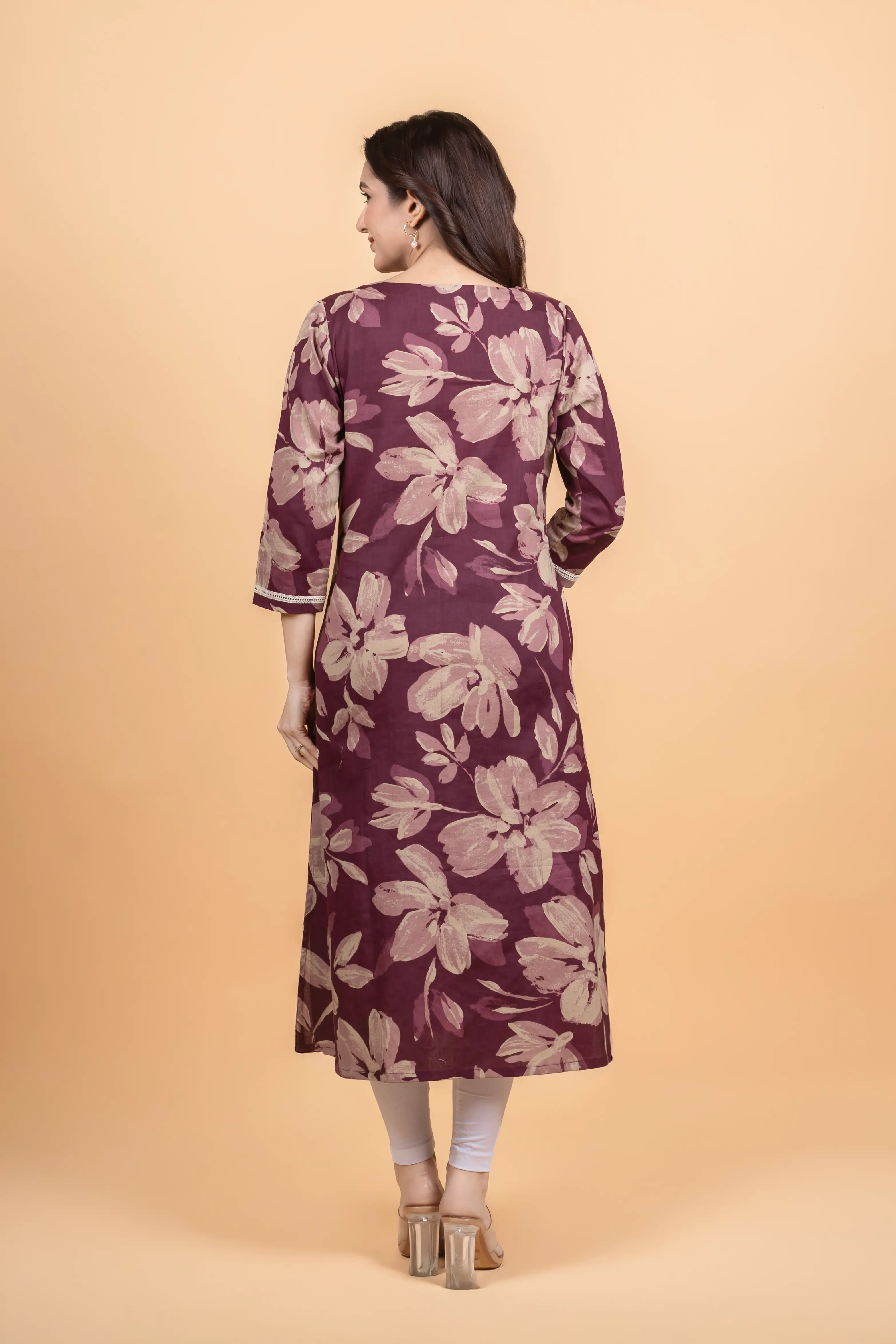 Purple A-Line Kurti - Image 4