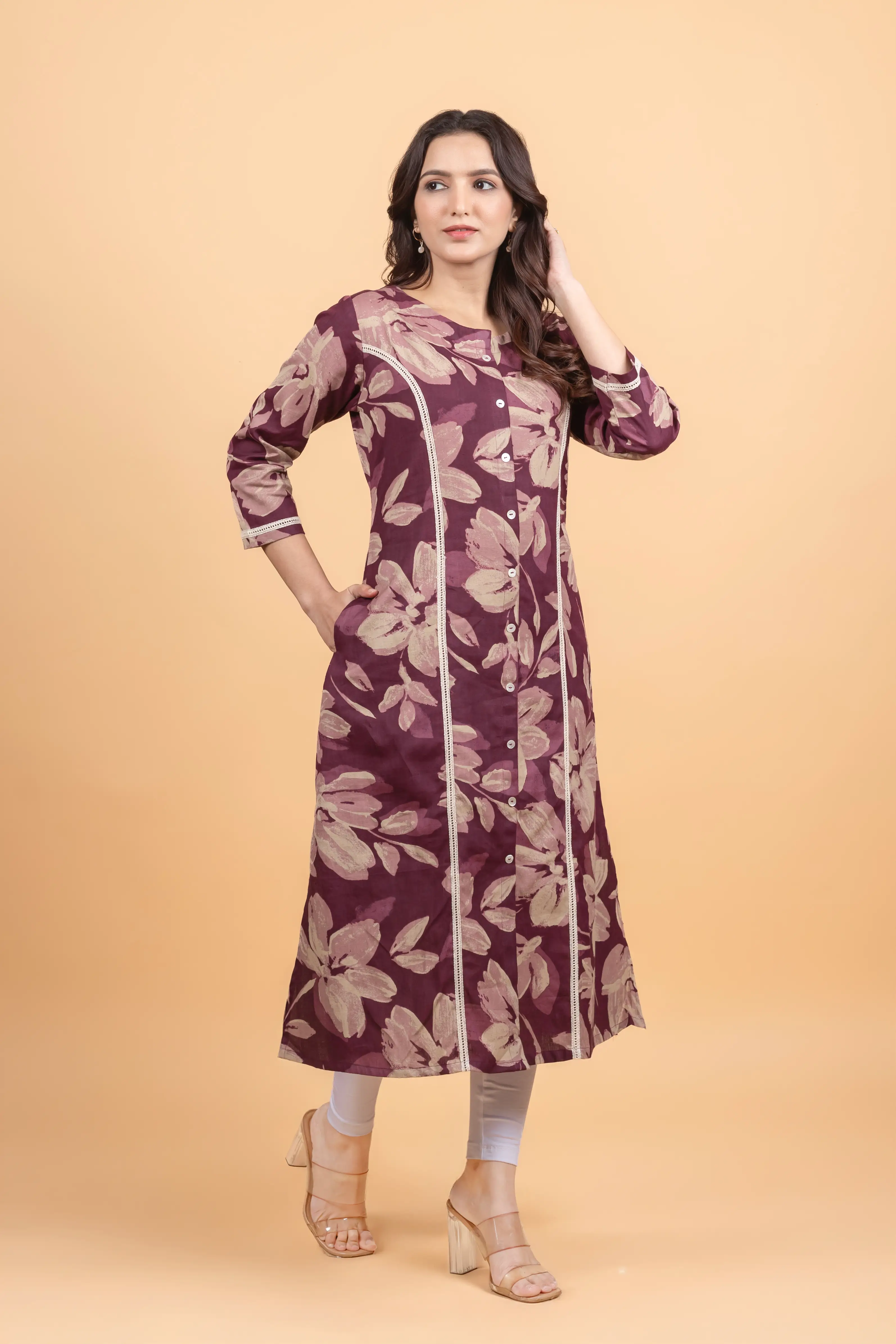 Purple A-Line Kurti - Image 6