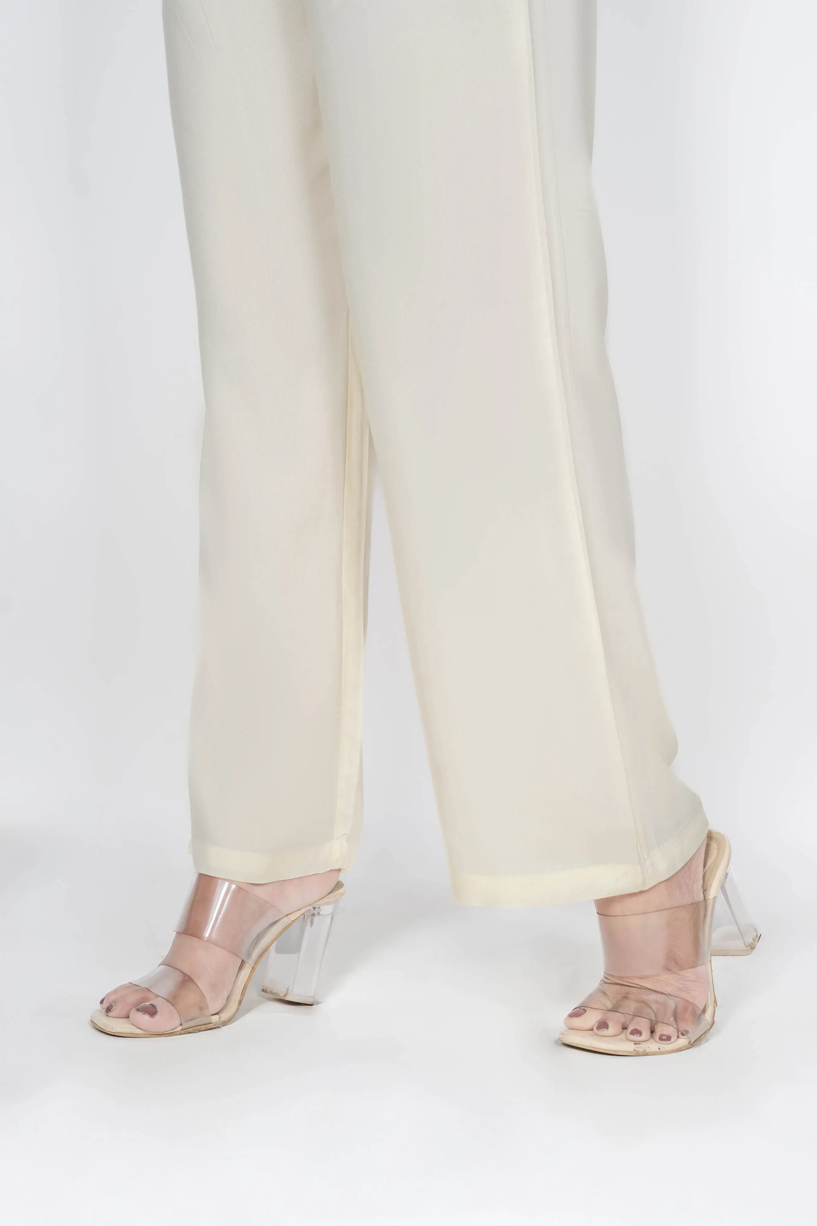 Cream Solid Palazzo - Image 9