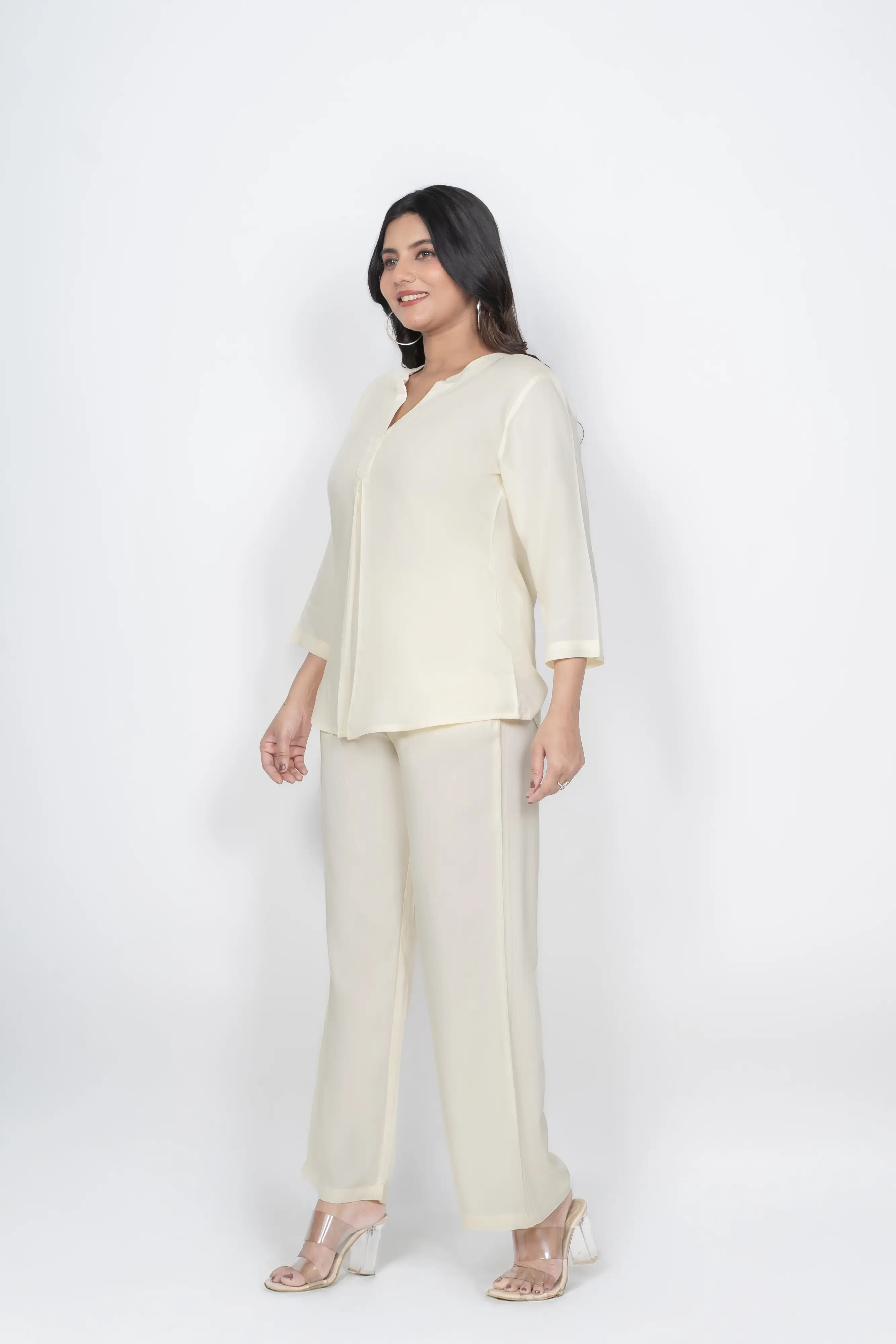 Cream Viscose co-ord set - Image 6