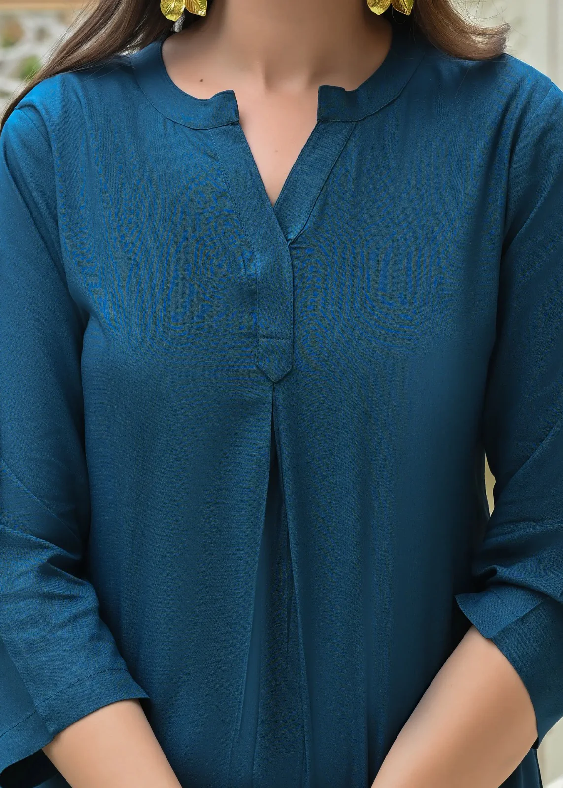 Crystal Teal Blue Viscose co-ord set - Image 3