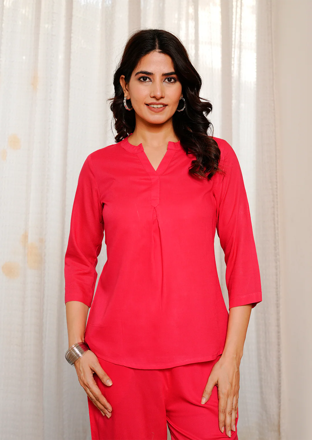 Hot Pink Viscose co-ord set - Image 3
