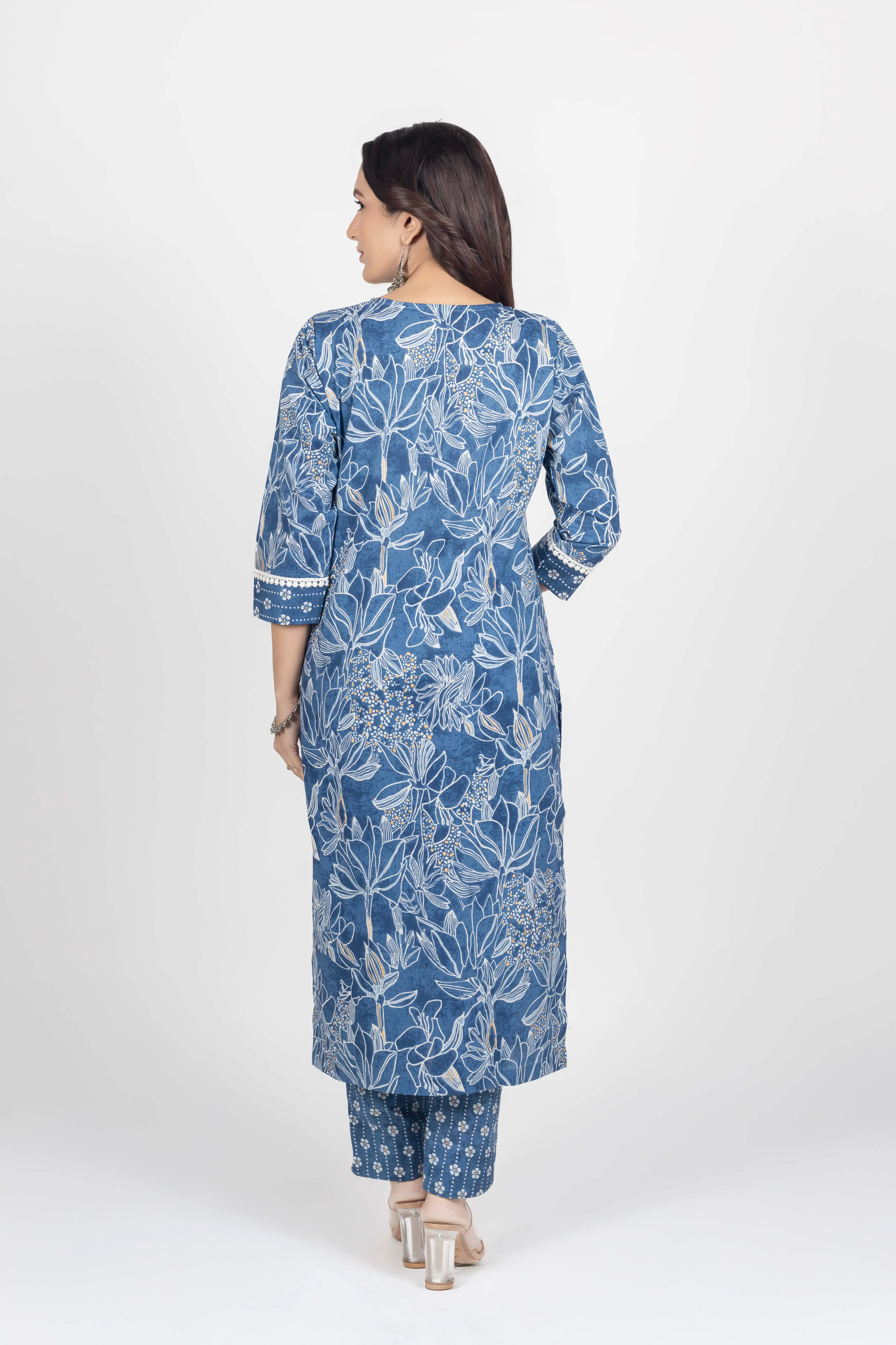 Indigo Blue Kurti Set - Image 4