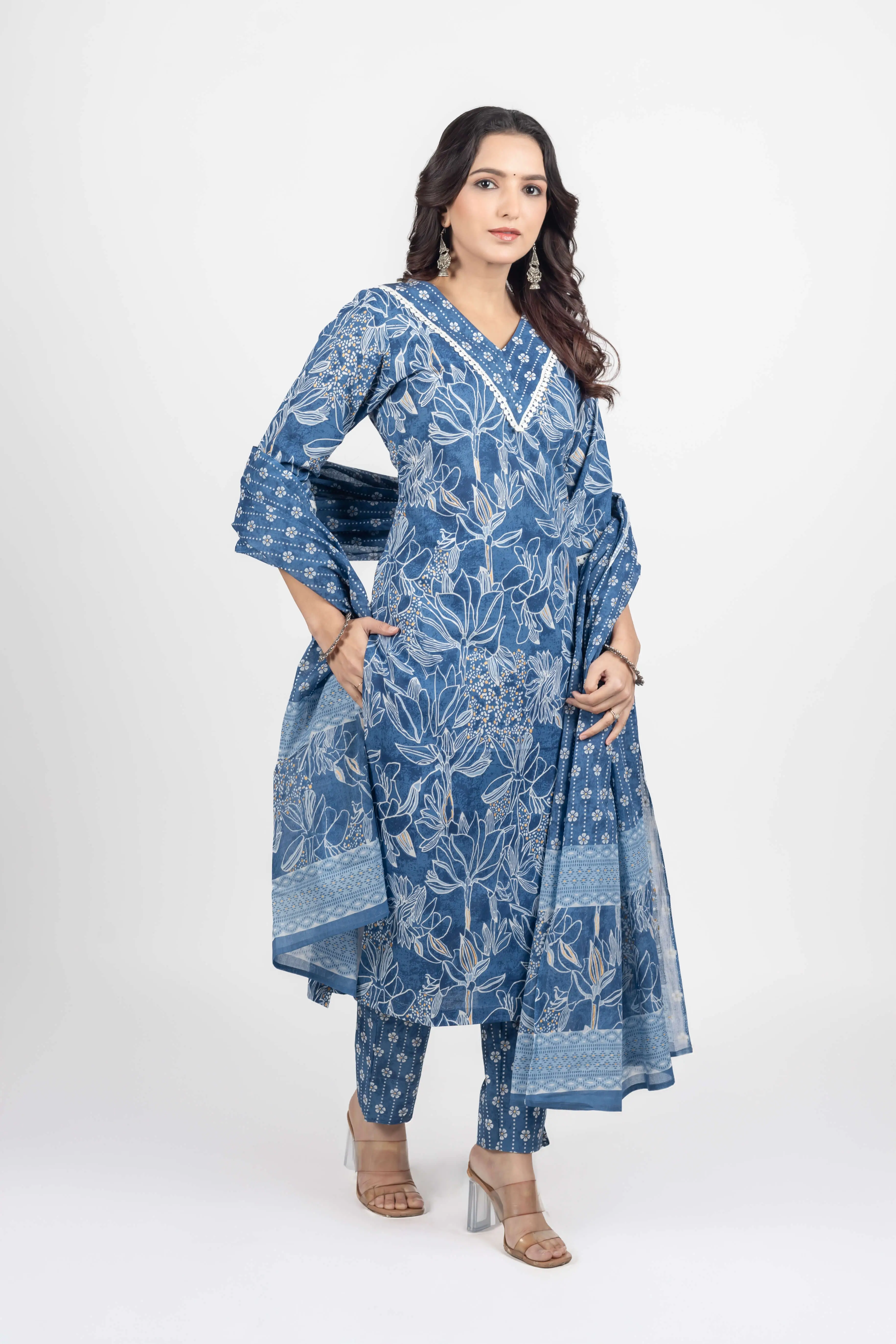 Indigo Blue Kurti Set - Image 6