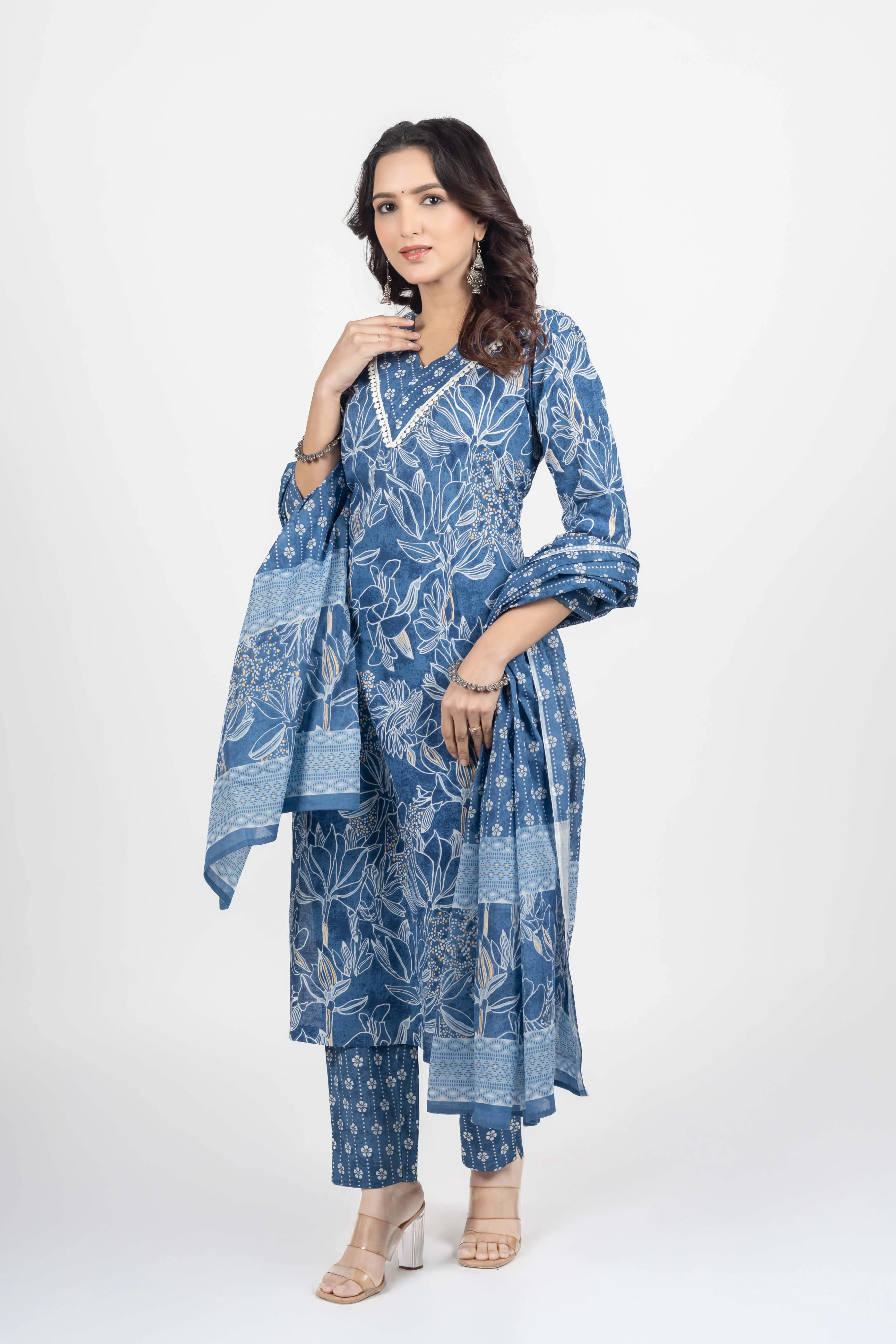 Indigo Blue Kurti Set - Image 7