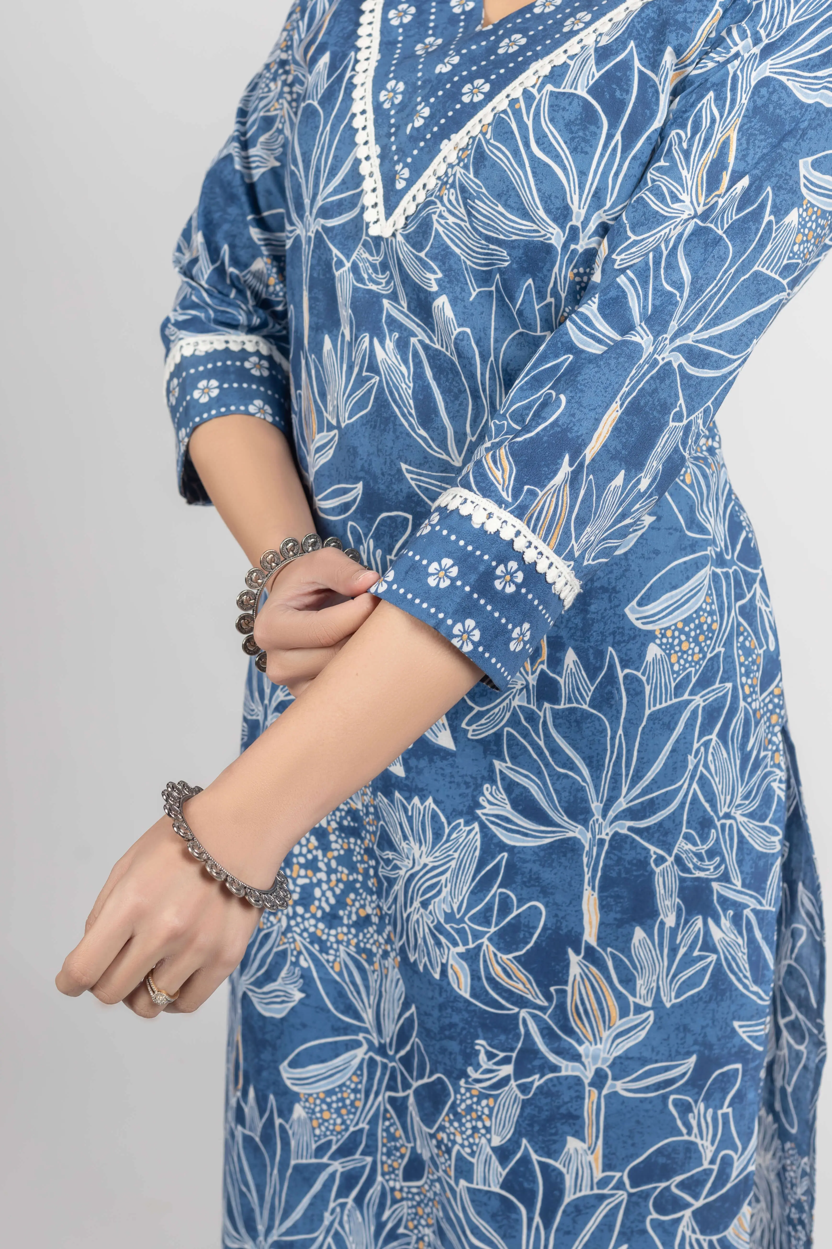 Indigo Blue Kurti Set - Image 9