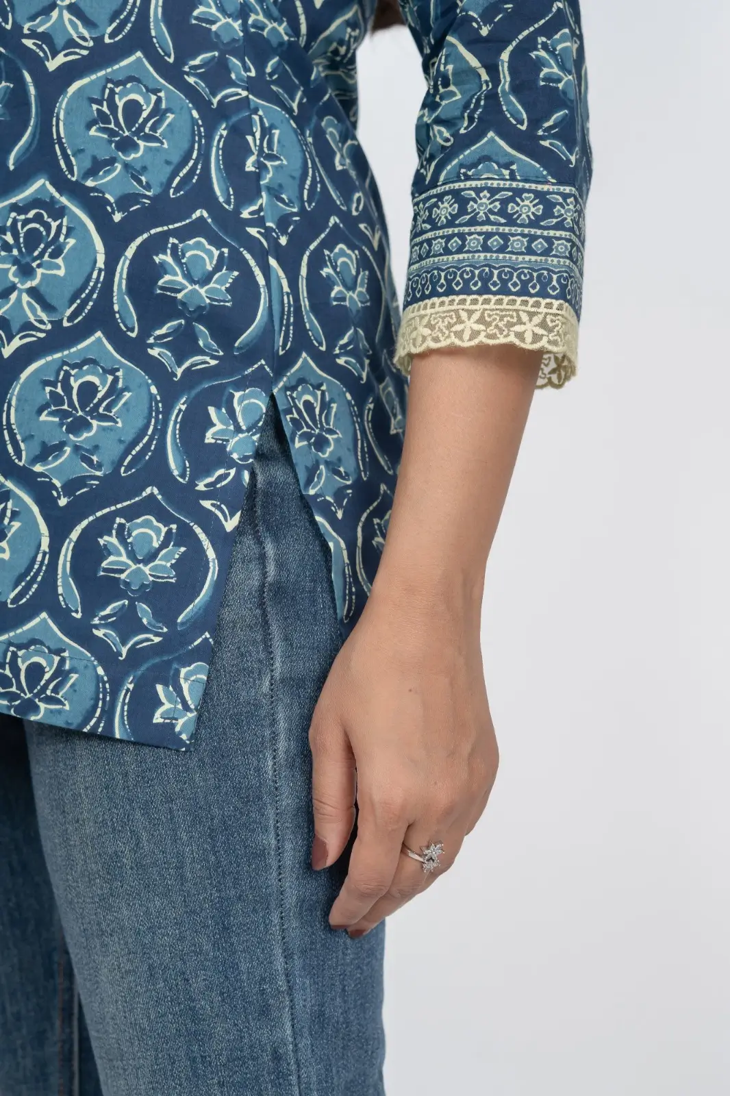 Indigo Blue Straight Kurti - Image 8