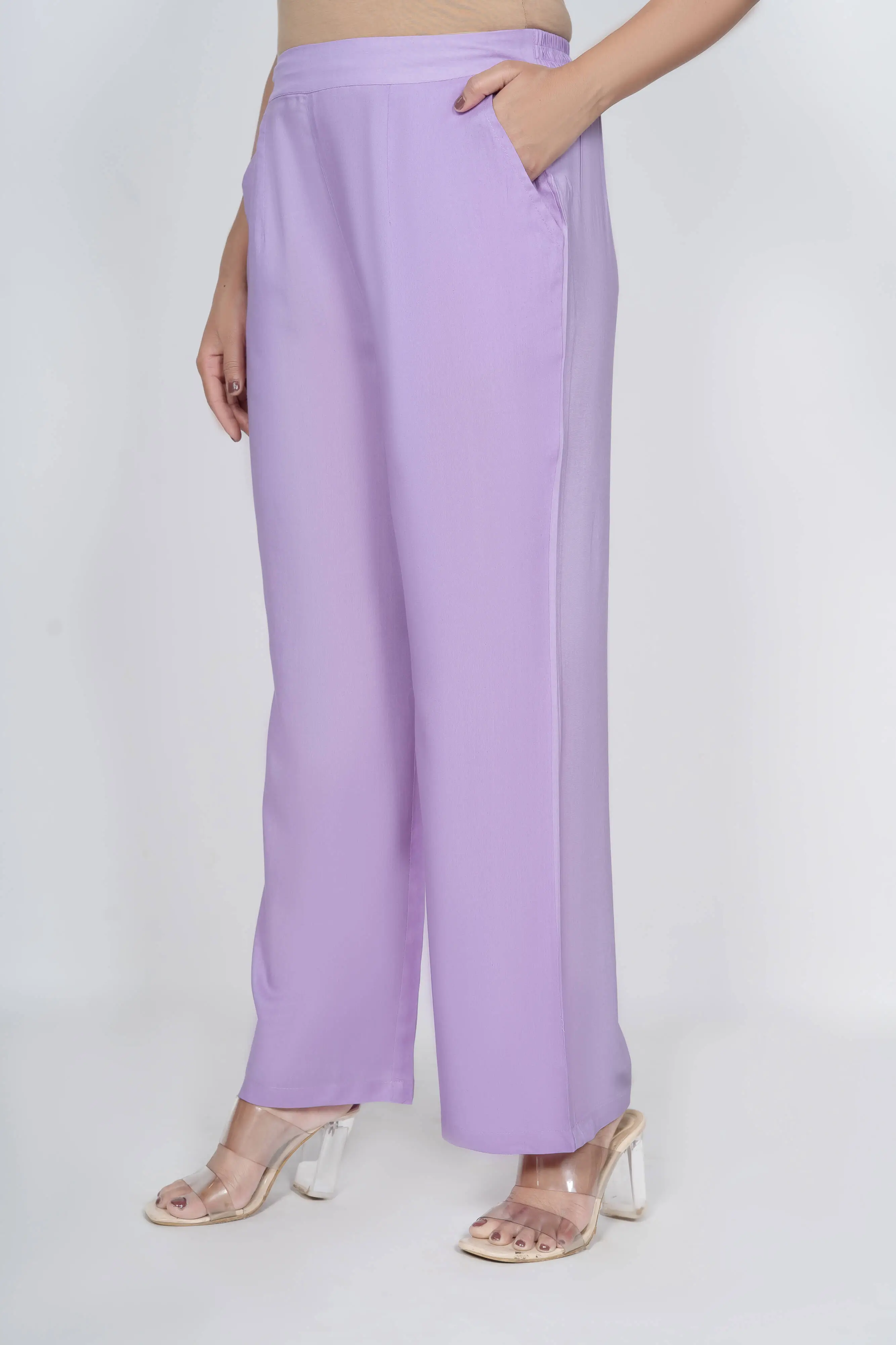 Lavender Solid Palazzo - Image 6
