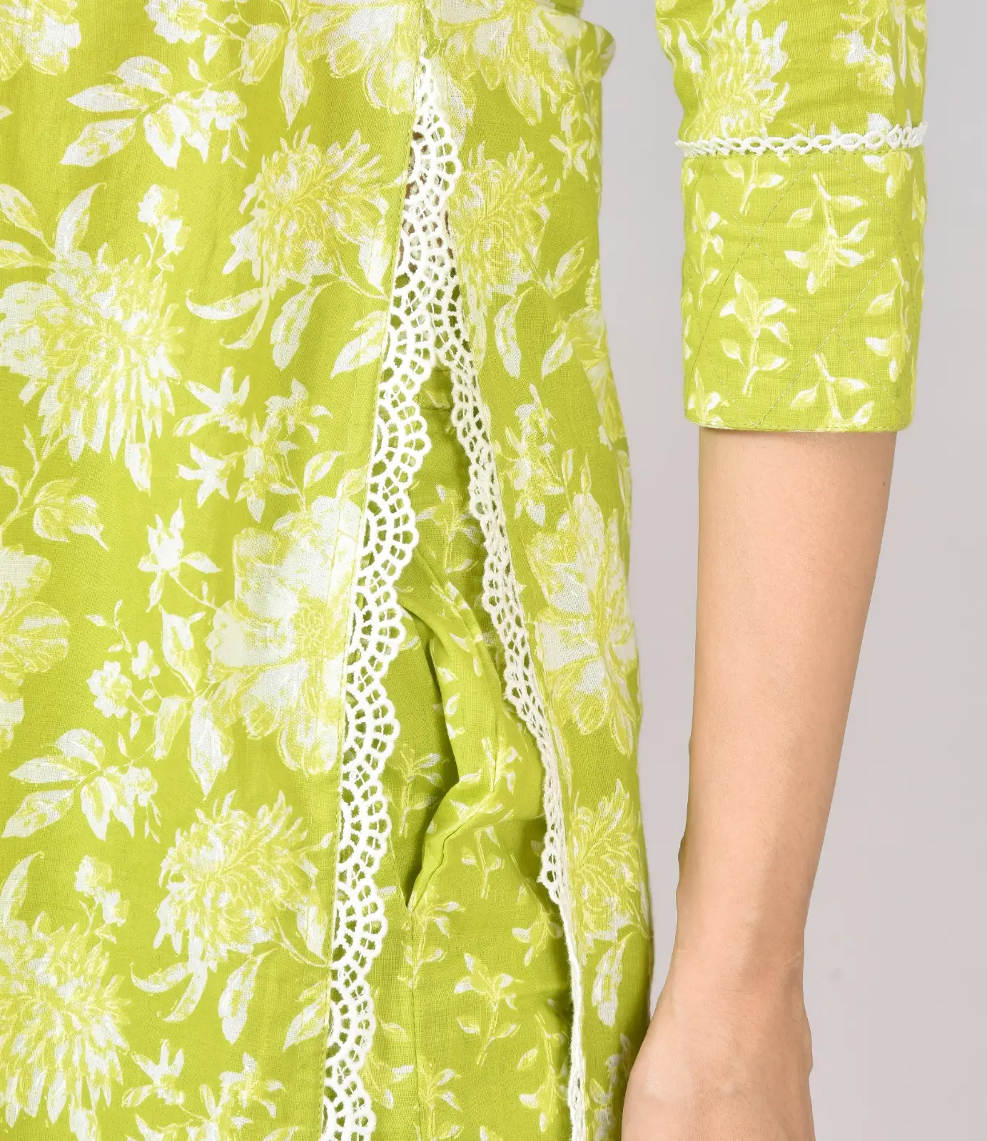 Lemon Green Kurti Set - Image 10