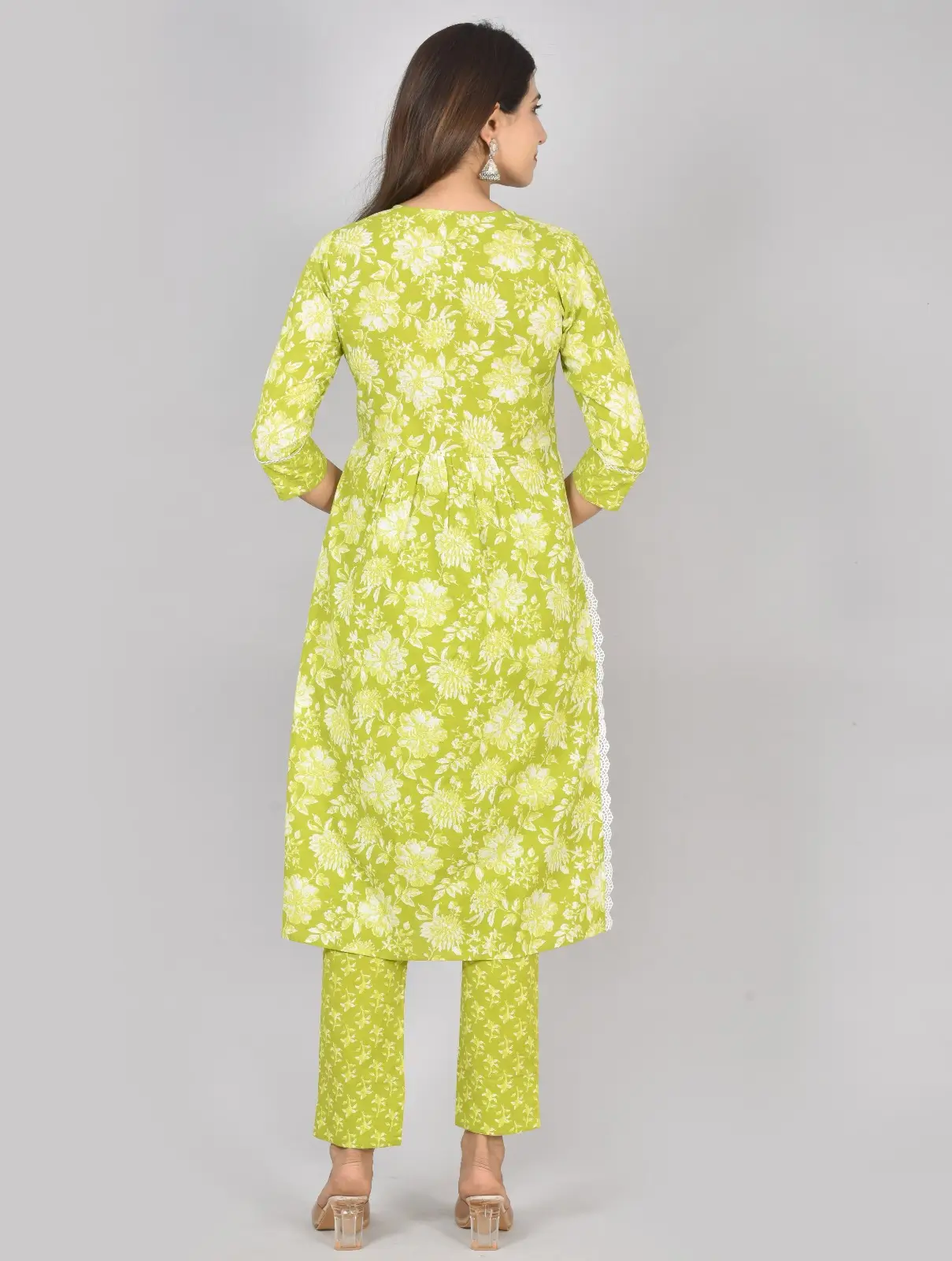 Lemon Green Kurti Set - Image 4