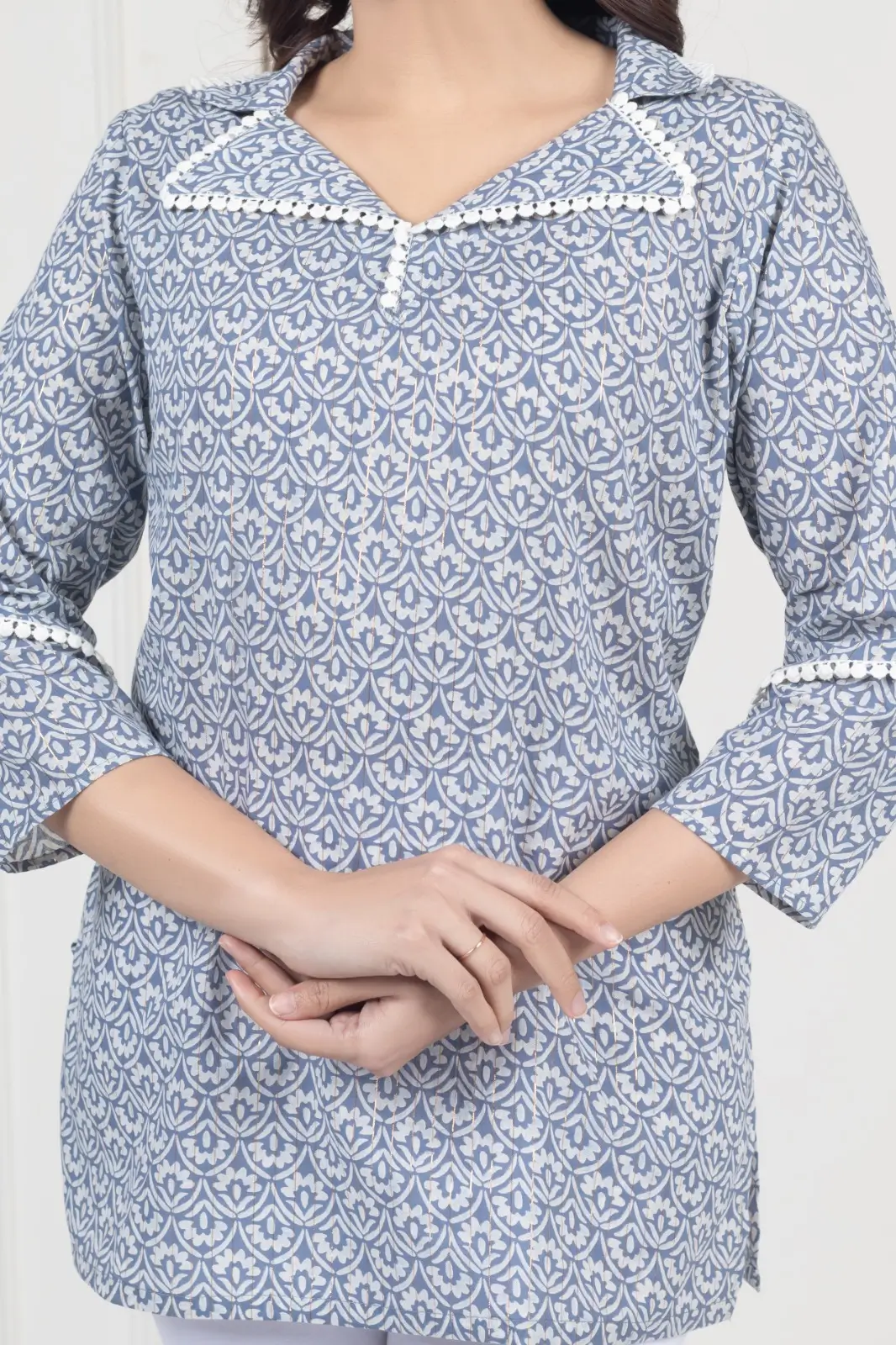 Mess Grey Straight Kurti - Image 3