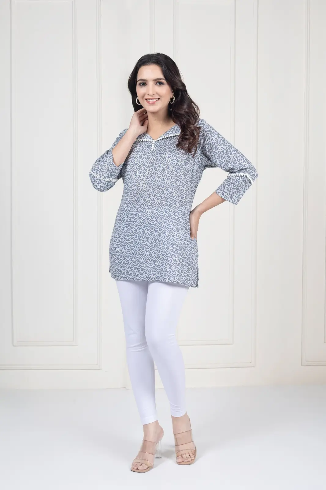 Mess Grey Straight Kurti - Image 8