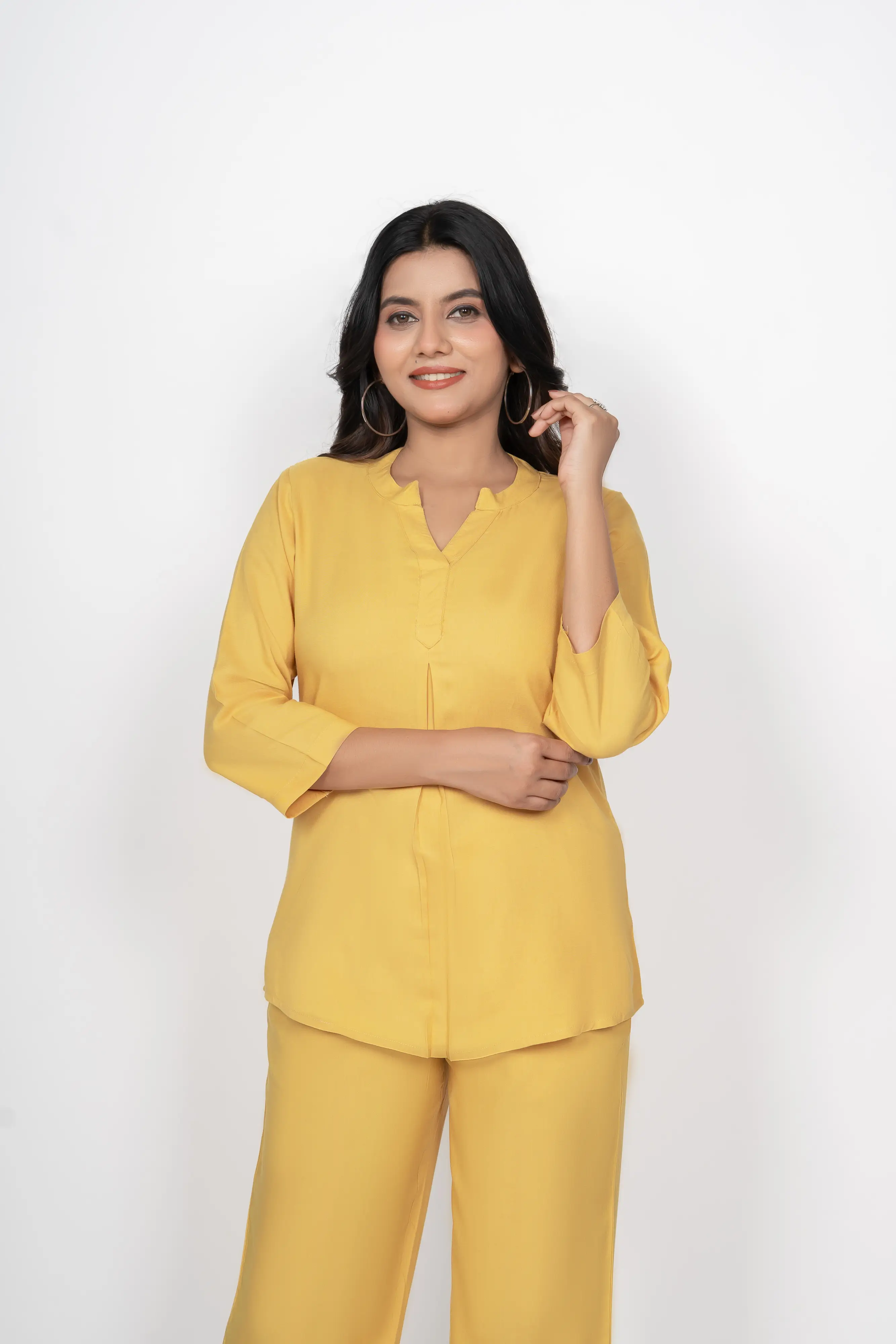 Mustard Viscose co-ord set - Image 3