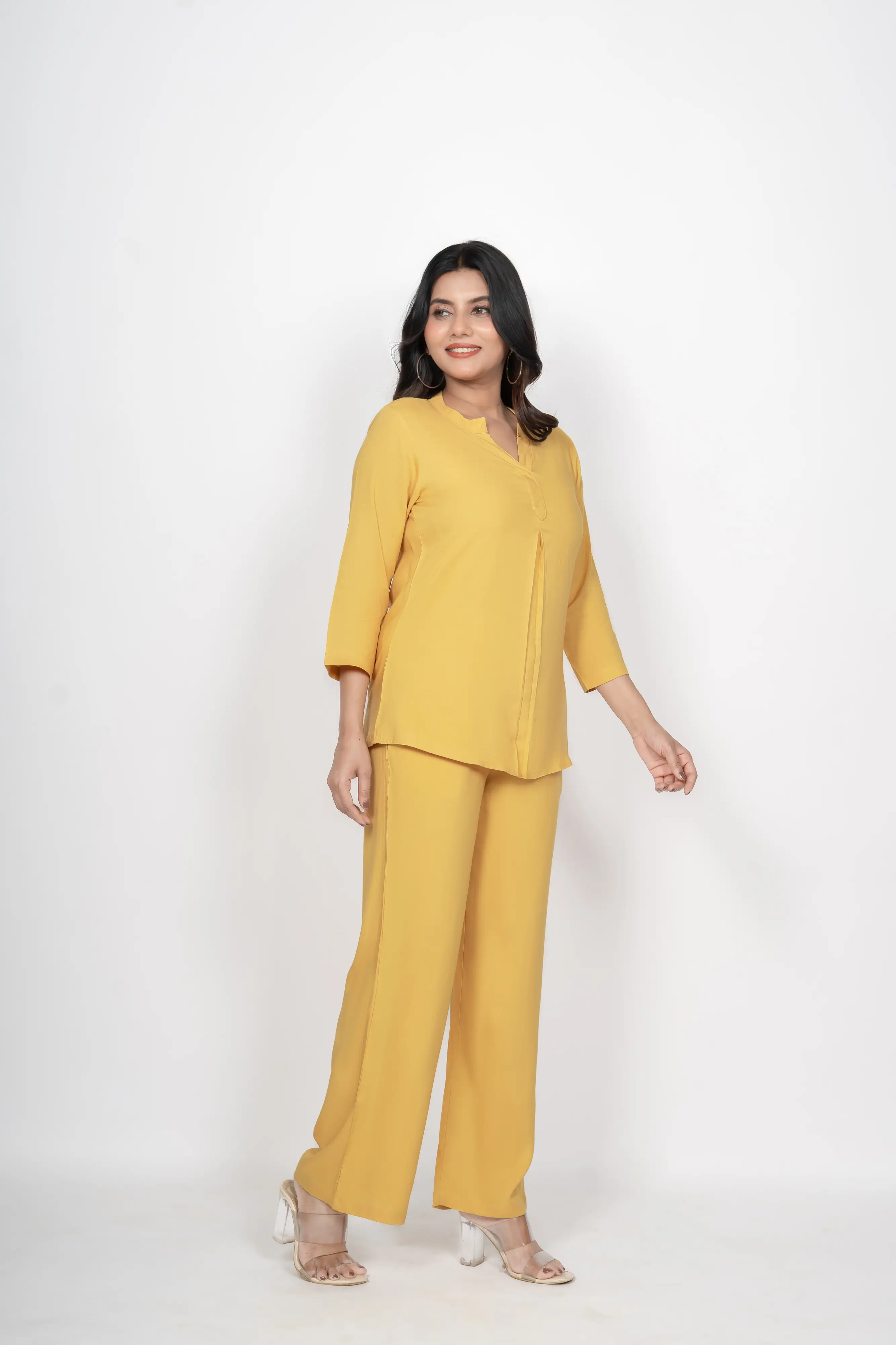 Mustard Viscose co-ord set - Image 5