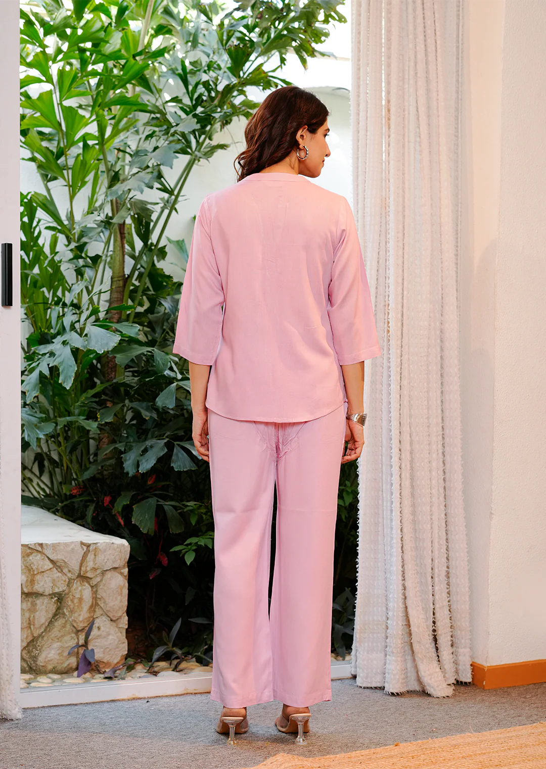 Orchid pink Viscose co-ord set - Image 4