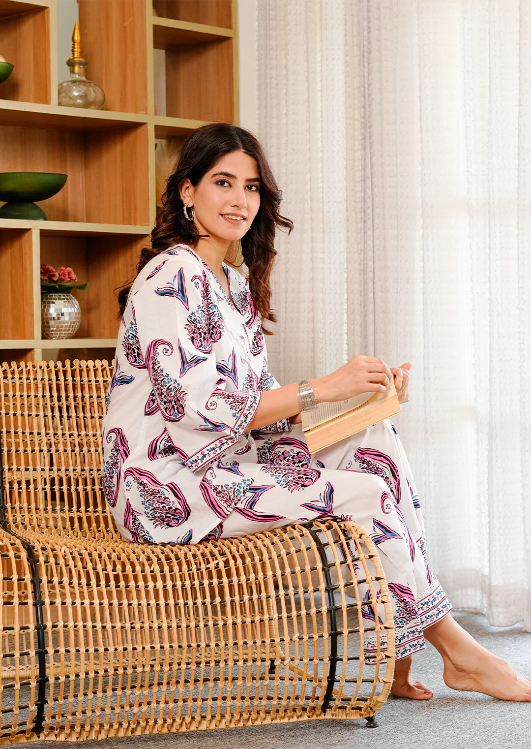 Paisley printed cotton co-ord set - Image 6