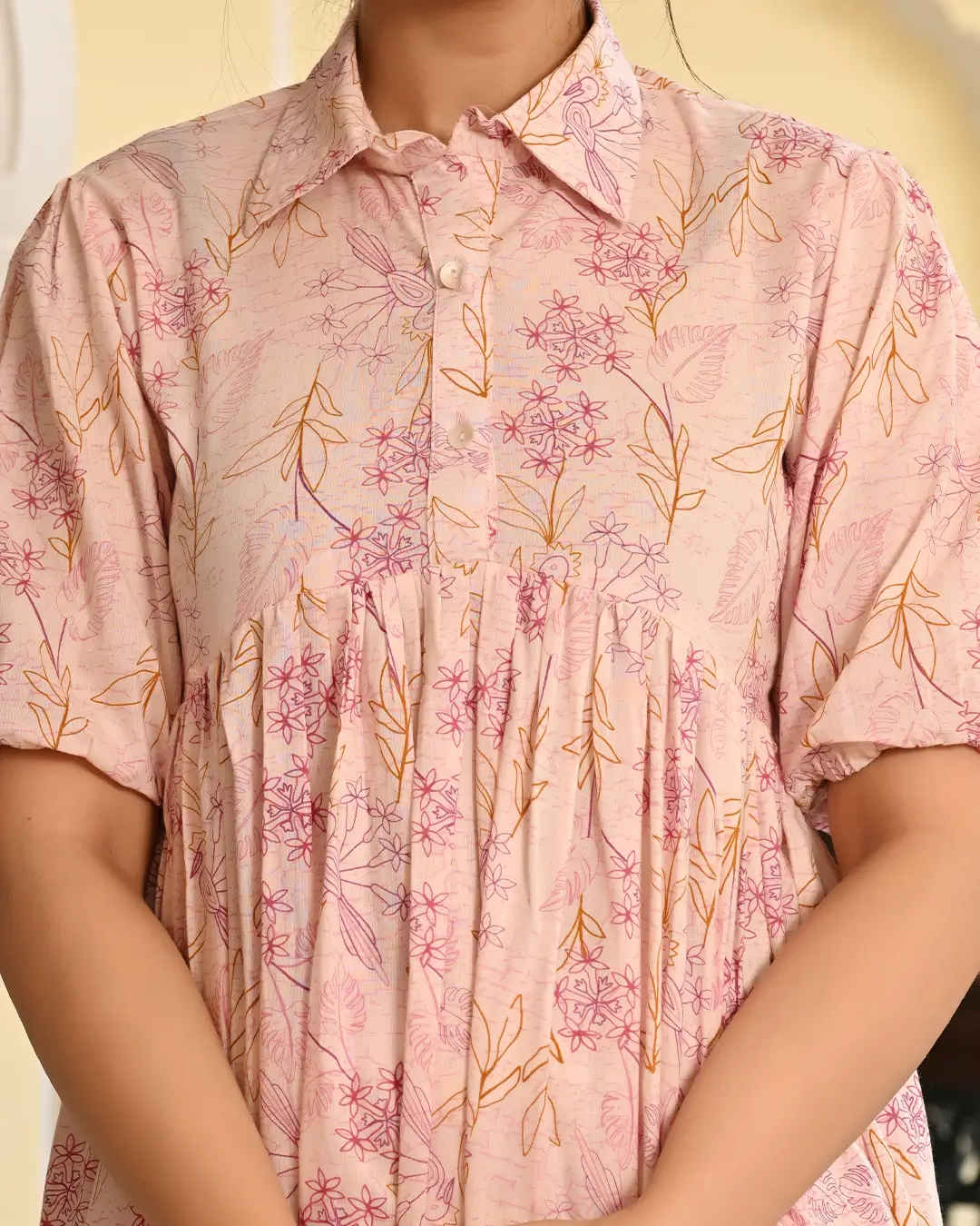 Pink Peacock Printed Co-ords Set - Image 3