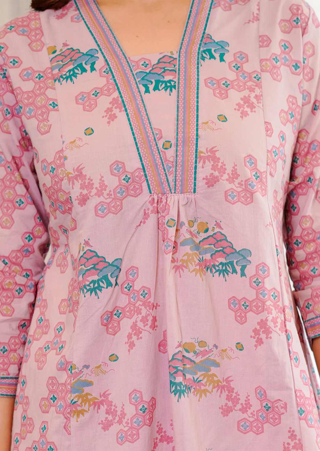 Chemistry Pink print cotton co-ord set - Image 3