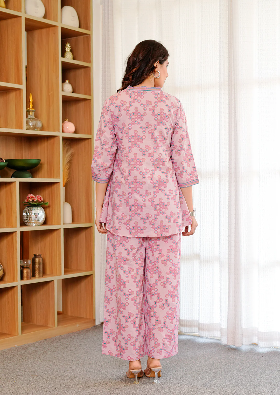 Chemistry Pink print cotton co-ord set - Image 4