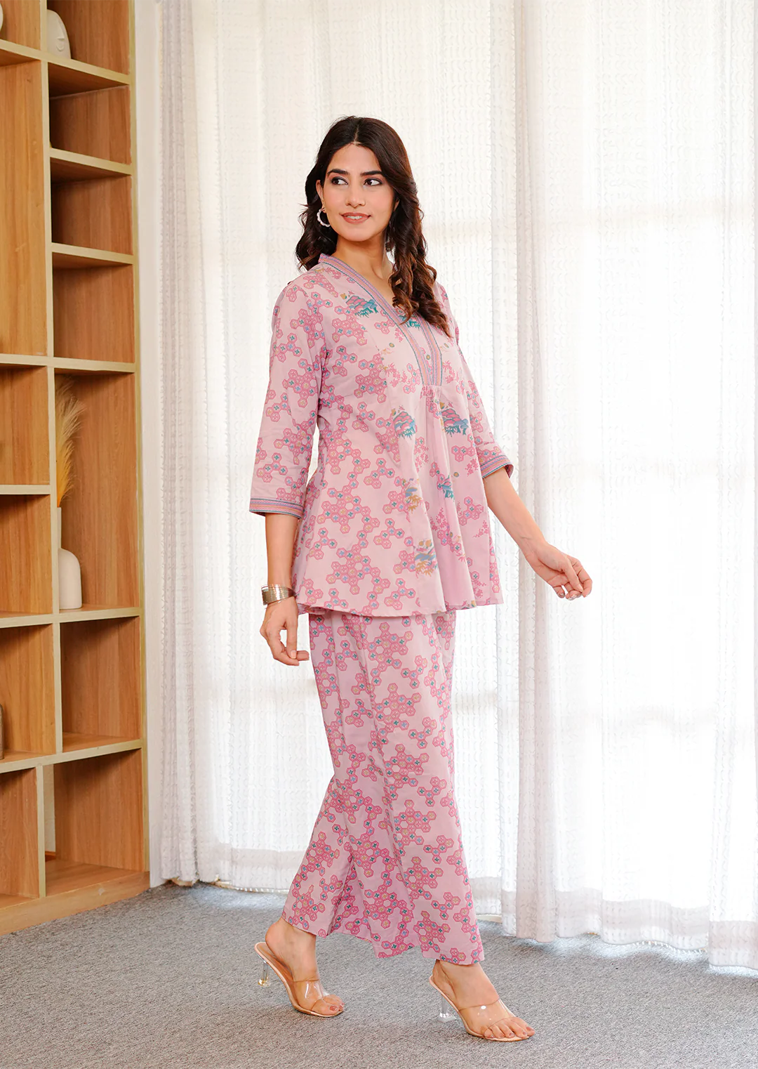 Chemistry Pink print cotton co-ord set - Image 7