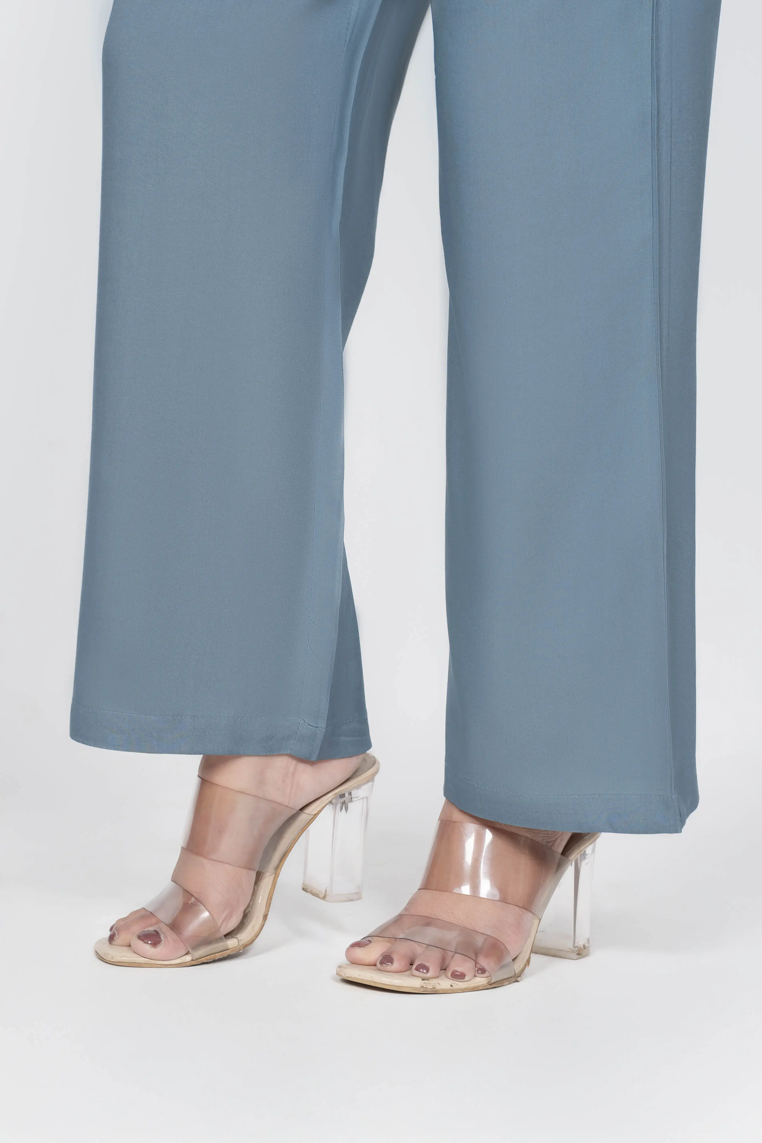 Blue Grey Solid Palazzo - Image 8