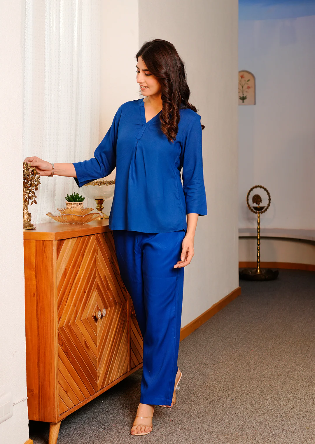 Royal Blue Viscose co-ord set - Image 6