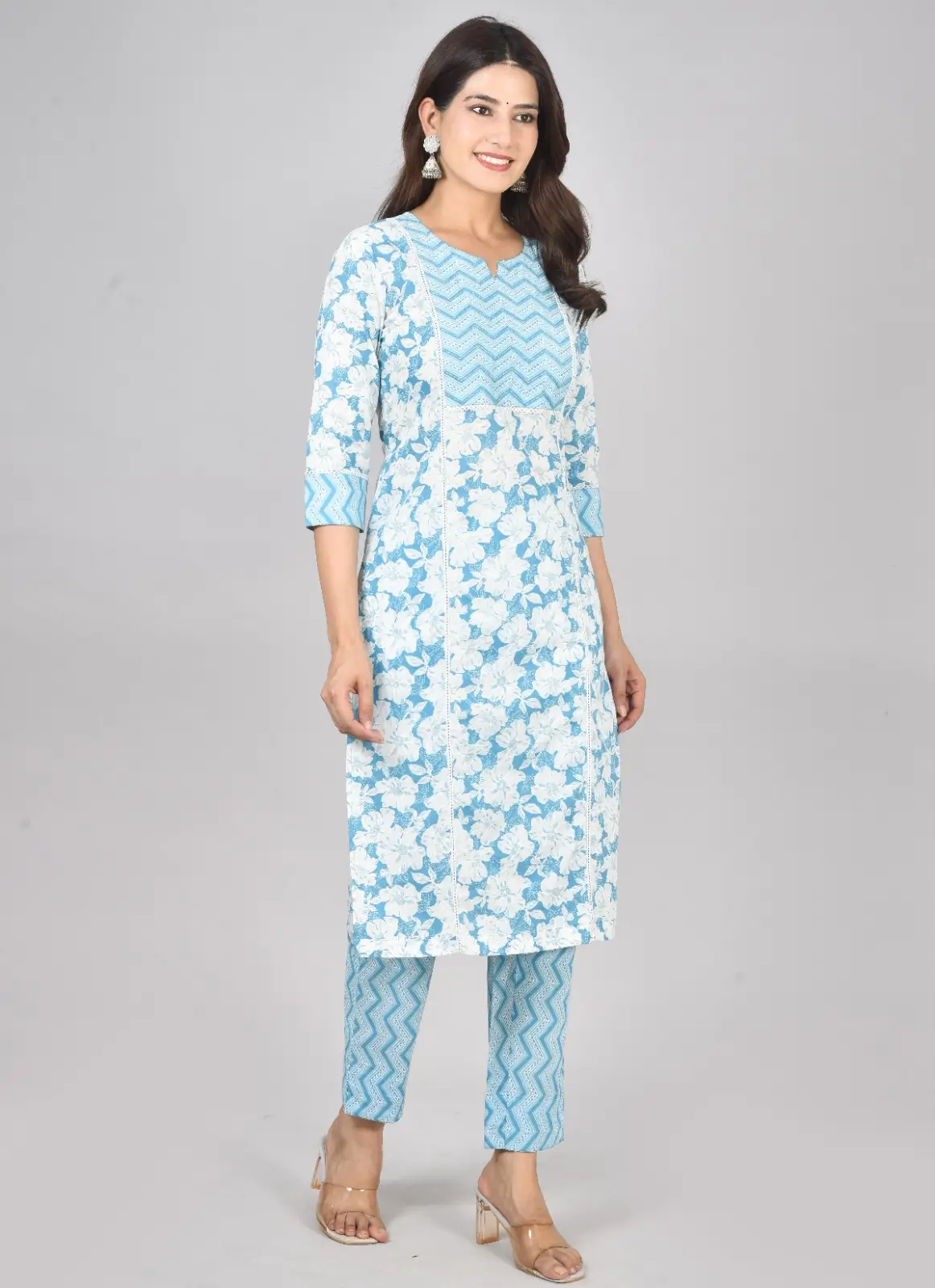 Sky Blue Kurti Set - Image 8
