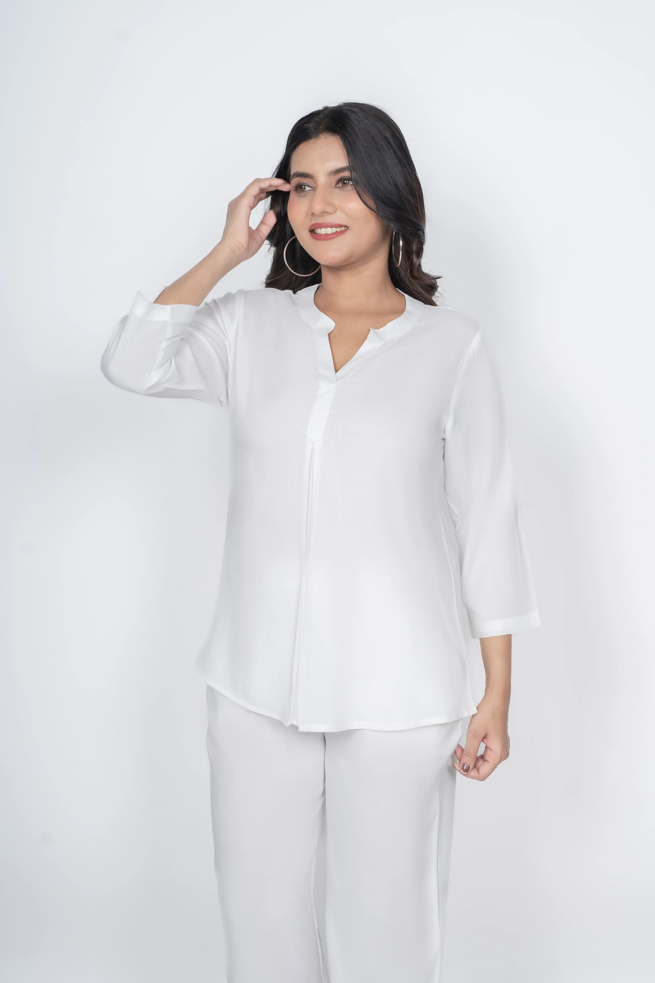 White Viscose co-ord set - Image 8